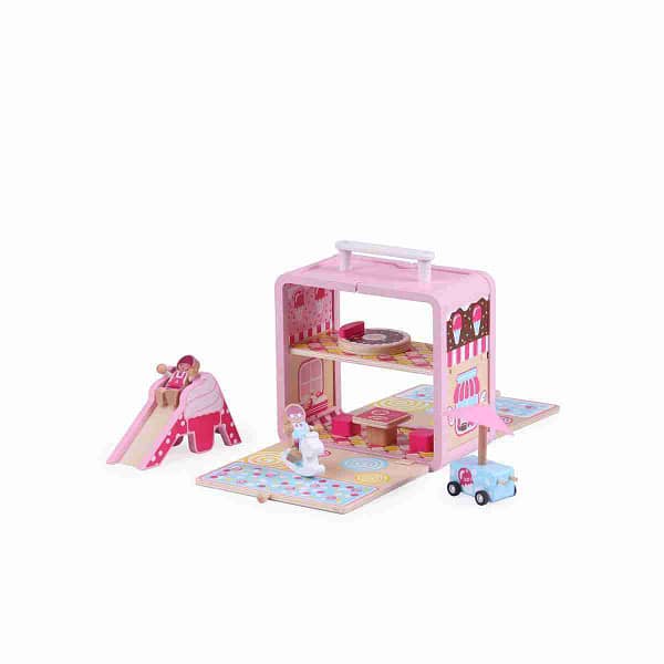 LOEF draagbare poppenhuis Candy house